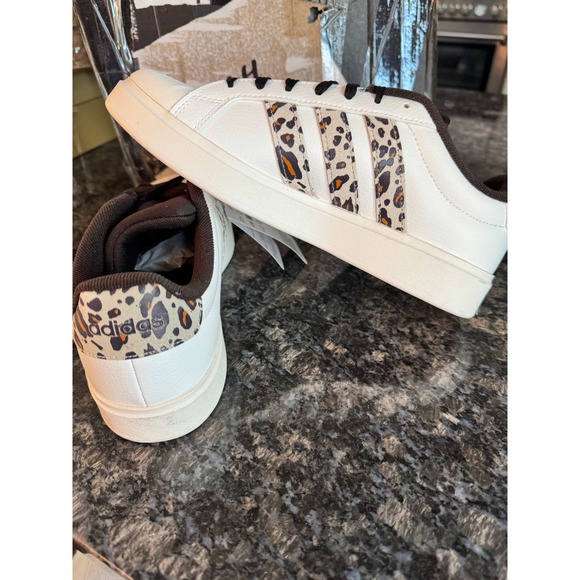 Adidas StreetTalk Womens Sneakers White Leopard Print KI0977 Size 7.5 NEW - Picture 8 of 9